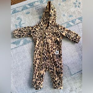 Mini Rodini Brown Leopard Kids Footie